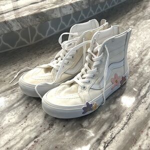 Vans high tops with flower detail
